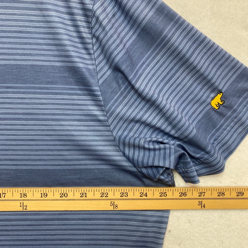 Jack Nicklaus Polo Shirt Mens XXL Blue Short Sleeve Striped Performance Golf - Picture 6 of 9